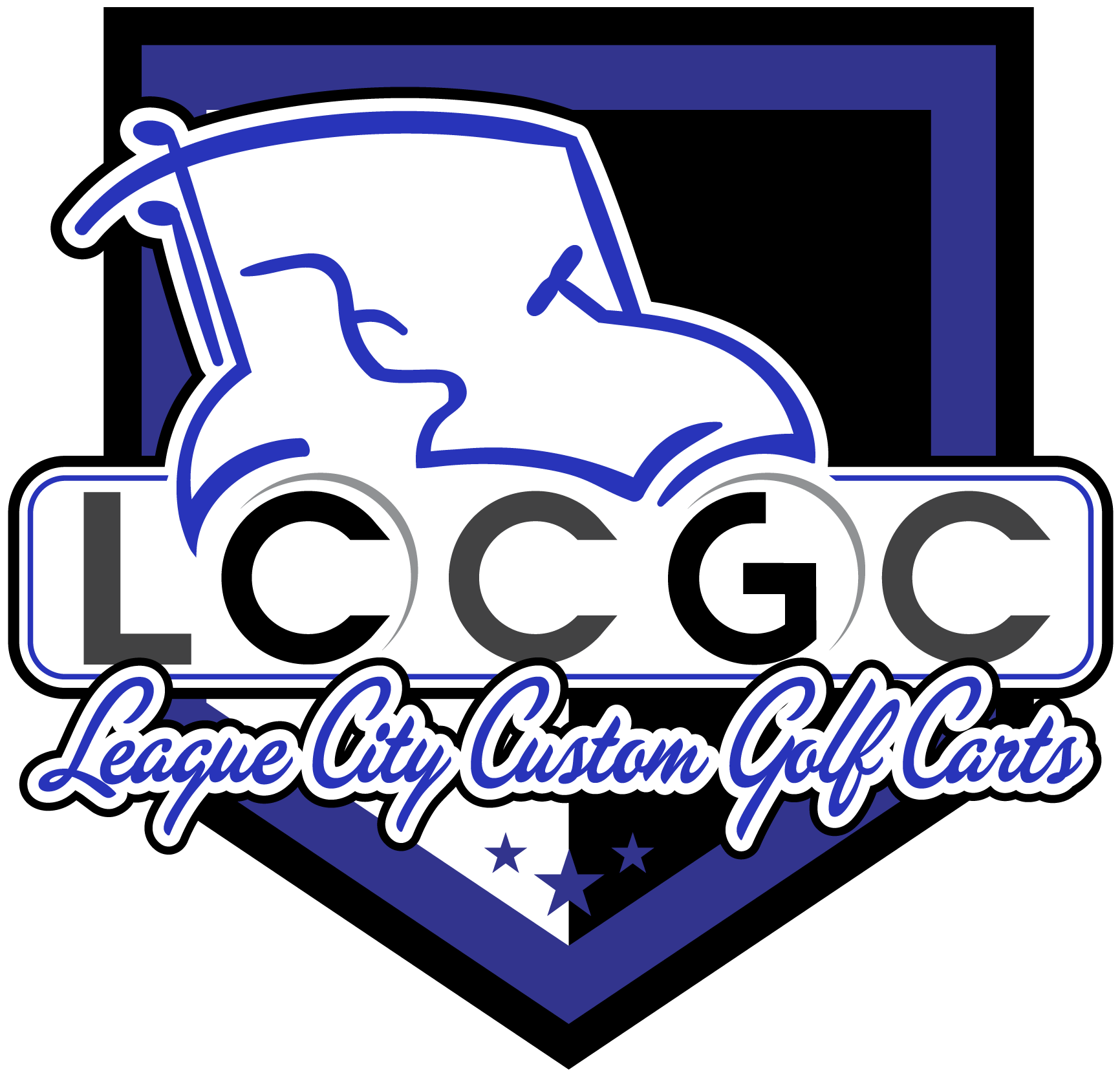 league city custom golf carts logo